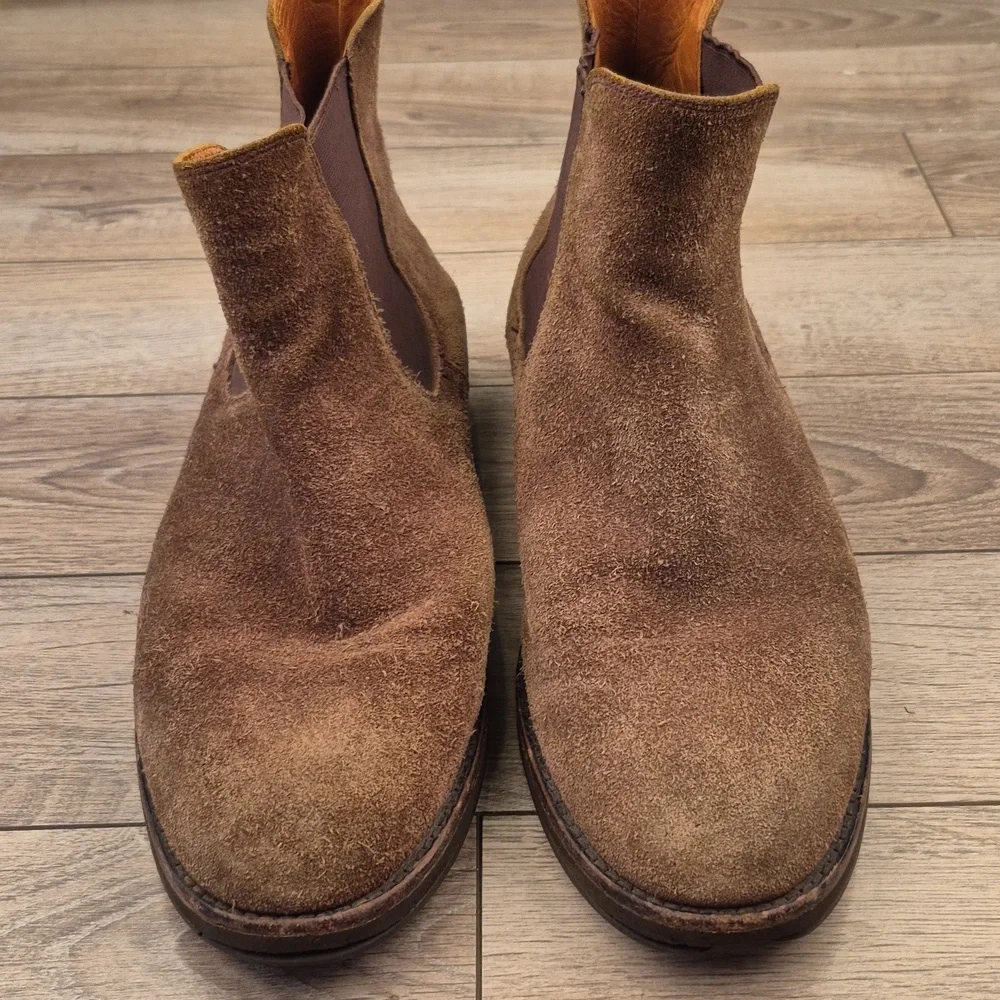 POLO RALPH LAUREN‎ Bryson Brown Suede Leather Sz 11.5 Mens Chelsea Slip On Boots